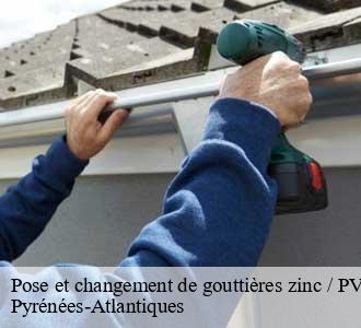 Pose et changement de gouttières zinc / PVC / Alu 