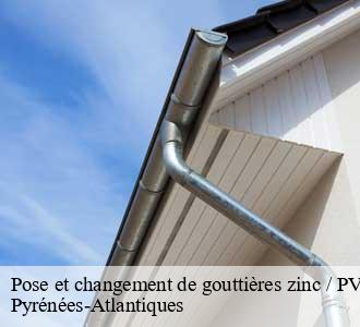 Pose et changement de gouttières zinc / PVC / Alu 