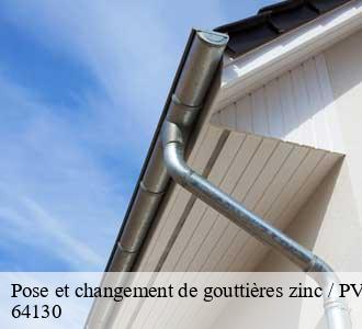 Pose et changement de gouttières zinc / PVC / Alu 