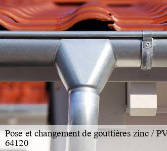 Pose et changement de gouttières zinc / PVC / Alu 