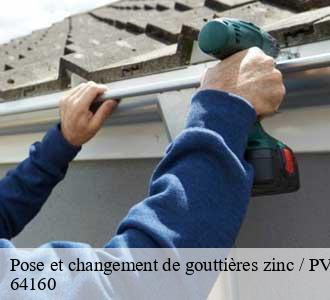 Pose et changement de gouttières zinc / PVC / Alu 