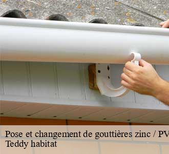 Pose et changement de gouttières zinc / PVC / Alu 