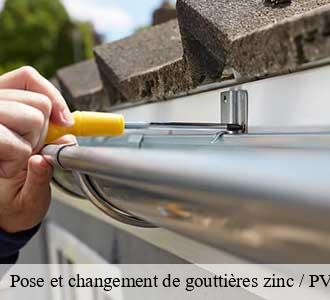 Pose et changement de gouttières zinc / PVC / Alu 